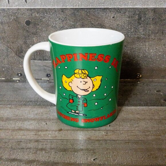 VINTAGE PEANUTS COFFEE MUG SET 1996 LUCY LINUS SALLY HAPPINESS IS RETRO CUP SET - Picture 6 of 11